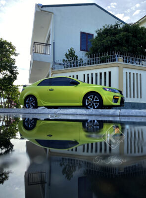 Kia Koup wrap mau xanh