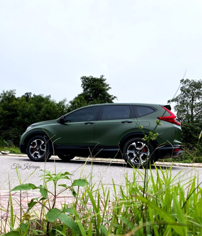 doi mau xe honda crv voi mau xanh army